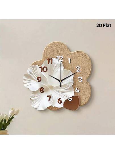 1pc Verlichting Luxe High End Feel, Bloemen Wand Clock, Super Silent Quartz Movement, No Ticking, ating Clocks In Living Rooms,Bedroom Room, Offices, Restaurant, Cafes, Perfect ative Friends Family Home Room view 11
