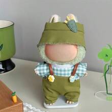 1pc 1st/2nd/3rd Generation Doll Clothes, Green Overalls & Bucket Hat, Checkered Sit-And-Play Outfit, Blue Overalls & Bucket Hat Sit-And-Play Outfit, Cloud Plush Animal Set, Holiday Gift For Friends - Multicolor - View 6