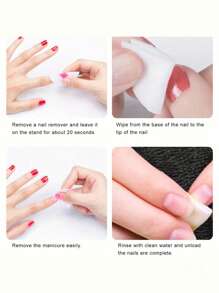 32pcs/Box Nail Art Strawberry Nail Polish Remover Pads Soft Absorbable Wipes For Professional Easy DIY Manicure Tool Accessories