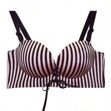 FallSweet Add Two Cups Bras Brassiere For Women Push Up Padded Unlined Comfort Womenswear - White-stripe - View 8