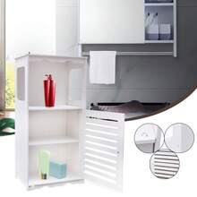 JUSODIN Bathroom Cabinet, Three Bathroom Cabinets, 38*28*80cm White Bathroom Cabinet, Toilet Side Cabinet Made Of PVC Material - White - View 6
