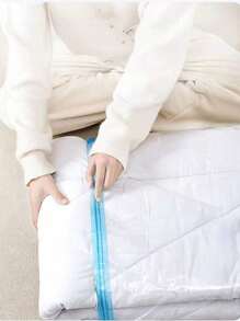 5/4/1pc透明旅行真空收纳袋，大容量PVC真空密封袋，便携式防水真空压缩袋，防蛀防霉真空收纳袋，夏季衣服真空密封袋，多功能家用收纳袋居家衣物整理，可用于床上用品、外套、衬衫、毛毯、裤子、内衣等。