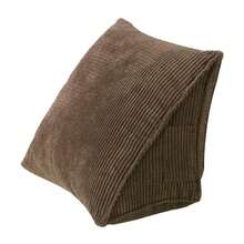 Soft Wedge Reading Pillow Triangle Corduroy Back Cushion Backrest Positioning Sofa Bed Office Chair Rest Pillow Back Support Pillow (Coffee)