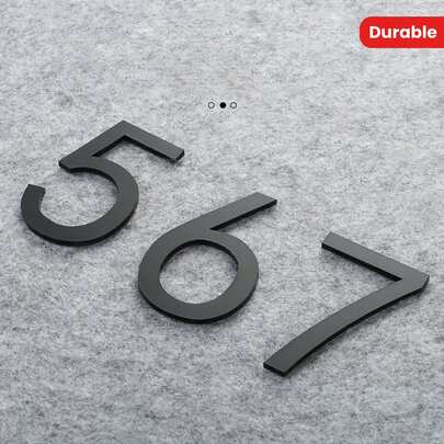 1 套 0-9 自粘彩色透明邮箱号码：酒店和办公室装饰门牌贴纸，金属饰面数字，耐用壁挂，适用于感恩节、万圣节、圣诞节房间装饰