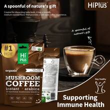 HiPlus Organic Mushroom Coffee Powder, Instant 10-In-1 With Lion's Mane, Birch And Reishi Mushrooms To Support Immune Health And Focus, 80 Servings - 1 túi 200g - Xem 5