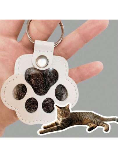 1 Bolsa Comemorativa Para Armazenamento De Pelos De Animais De Estimação - Chaveiro Portátil Multifuncional, Adequado Para Cães E Gatos, Caixa De Coleta De Pelos De Animais De Estimação