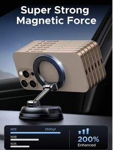 UGREEN Car Dashboard Center Console Suction Cup Magnetic Bracket Foldable And 360° Rotatable Compatible With IPhone 16 15 Pro Max SAM SUNG