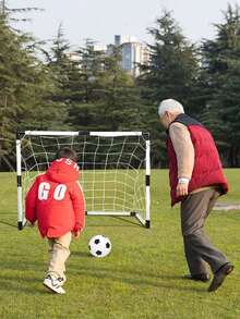 2025 Top Selling Portable Foldable Indoor/Outdoor Children Football/Soccer Goal Frame Set, Toys For Boys & Girls