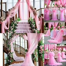 1 件超大 630 英寸樱花粉色透明欧根纱面料 - 公主主题婚礼拱门、楼梯椅装饰、DIY 派对背景、生日、周年纪念、圣诞节、情人节 - 柔软质地材料、无需电力、婚礼装饰、节日背景、多功能装饰薄纱