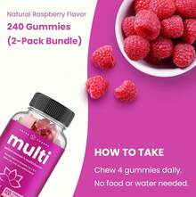 NutraChamps Multivitamin For Women, 120 Count, Vitamins A, B, C, D, E, Biotin, Folic Acid, Womens Gummy Multivitamins, Chewable Daily Multi Gummy Vitamins For Women - 120 chiếc (Gói 2 chiếc) - Xem 4