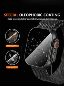 2pcs/Set Hydrogel Screen Protector Compatible With Apple Watch, Privacy Anti-Peeping, Fits 49mm, 45mm, 41mm, 40mm, 44mm, 46mm, 42mm Apple Watch Series 10, 9, 8, 7, 6, 5, 4 And SE Accessories. This Soft Film Is Not Glass. Screen Protection Essentials, Applicable To Daily Shield, Office, Home Watch Screen Protector Watch Cover Watch Accessories Waterproof Shockproof Anti-Fall Scratch Resistant Anti-Fingerprint Full Cover