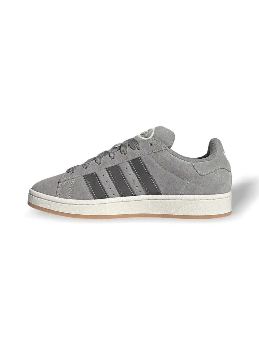 Adidas Giày thể thao nam Campus, nhẹ, êm ái, thoáng khí, đế dày, có logo, thân thiện với da, đa năng, phù hợp đi làm hàng ngày, tập gym, đi học, dạo phố, du lịch, màu đen JH8792 - xám - Xem 1