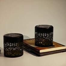 Solar Powered Mandala Iron Art Lamp Wall Light, Warm Light LED, Waterproof, Suitable For Yard, Lawn, Park