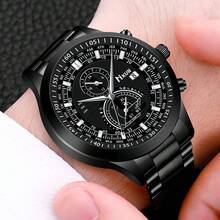 2pcs Fashionable Men's Essential Watch & Wallet Set, Vintage Minimalist Casual Business Elegant Gift, Designed For Men, Suitable For Back To School, Thanksgiving, Anniversary, Holiday