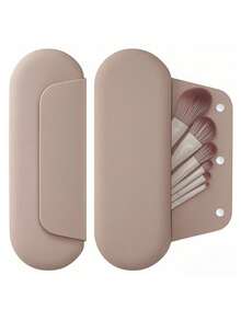 Silikonowy uchwyt na pędzle do makijażu, kosmetyczka podróżna: miękki, przenośny uchwyt na pędzle do makijażu z ulepszonym magnetycznym zamknięciem zapobiegającym wypadaniu, duży pokrowiec na pędzle do makijażu podróżny