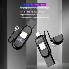 Lenovo Ổ đĩa flash USB chống rơi TFU301 Chuyển mạch thông minh hai cổng USB3.0 truyền dữ liệu siêu nhanh Phản hồi ba giây Chống bụi, chống nước và chống sốc - Ngọc trai niken - Xem 1