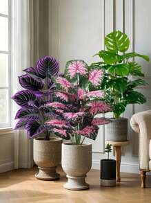 Large Outdoor Artificial Green Leaves, Evergreen For Year-Round, Ideal For Home Decor, Yard, Hotel, Garden, Patio, Wedding Decoration, Mother's Day, Easter, St. Patrick's Day - Ground Display Spring Summer Decor - Multipurpose Indoor/Outdoor Use