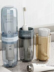 1 件便携式塑料牙刷收纳盒、现代简约防水旅行牙刷架、旅行装洗漱用品收纳盒、旅行配件礼品套装、收纳盒旅行瓶旅行套装旅行杯旅行装旅行洗漱包旅行收纳盒假日配件旅行套装套装旅行礼物透明收纳盒旅行必需品。