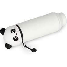 2-In-1 Soft Silicone School Case, Desk Pen Holder, With Zipper, Pencils, Pens, H 18.5 Cm - 白色 - 查看 2