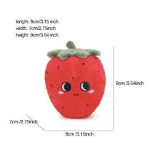 1PS 9CM Simulation Red Strawberry Plush Toy Party Decoration Small Gift Dining Table Ornament