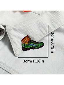1 件装登山靴胸针户外森林探险徽章登山胸针珐琅别针 - 彩色 - 查看 3