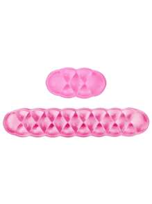 وسادة معصم للوحة المفاتيح الجيلاتينية، دعم المعصم والذراع الجميل، تستخدم لوحة المفاتيح والماوس للتطبيع وتخفيف الألم، مناسبة للمكتب/الكمبيوتر/كمبيوتر محمول/ألعاب (بدلة بيضاء شفافة)