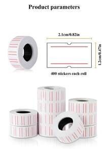 1 卷价格标签纸，适用于杂货店、零售店的价格标签贴纸（每卷/500 张）自粘标签、便利贴、组织标签、防水贴纸、手写姓名标签，适用于学校用品、返校