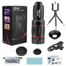 1 件 XYXD 28 倍光学变焦远摄镜头，高清长焦手机相机镜头，适用于音乐会摄影，兼容 、Android 手机，适合暑假、旅行、创意摄影手机配件、手机镜头