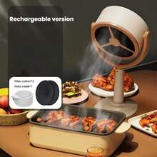 RAF 1 pièce Mini extracteur de fumée de bureau, purificateur d'air portable avec ventilateur 3 vitesses et aspiration puissante, alimenté par USB, filtre amovible, convient pour barbecue d'intérieur, pot-au-feu, camping-car, camping extérieur - sans batterie nécessaire, mini extracteur de fumée de bureau, peut être posé ou suspendu, absorption de fumée illimitée, accessoire d'élimination de la fumée, nouvel extracteur de fumée de table à absorption à 360°, mini extracteur de fumée, mini extracteur de fumée de bureau, moteur d'aspiration puissant et compact pour table - élimine efficacement la graisse et la fumée - Multicolore - Voir 7