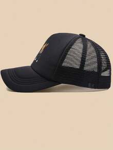 1 pieza Gorra de béisbol con estilo deportivo para hombres, con estampado de oso lindo, ajustable y transpirable de malla, adecuada para deportes al aire libre, golf - Multicolor - Ver 4