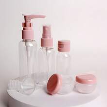 Set de 8 botellas cosméticas de viaje, kit organizador de maquillaje portátil, bolsas de plástico EVA