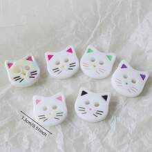 20/30/50 chiếc cúc nhỏ hình mèo hai mắt dễ thương dùng cho áo sơ mi, áo len cardigan, áo khoác, phụ kiện may vá trang trí thủ công DIY - Nhiều màu - Xem 2