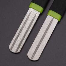 Fish Hook File With Dual-Color Handle Both Side Grooves Sharpener Hook And Knife Sharpener Diamond Coated