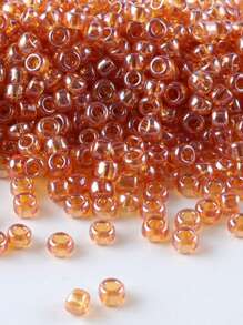 GO2CJBEADS 10 جرام متعدد الألوان حبيبات زجاجية دائرية بقطر 2 مم بخط فضي للاستخدام في صناعة الأساور DIY