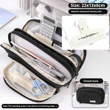 BUNKI 大容量极简日式笔袋,新款文具盒,铅笔盒,化妆包。多功能文具包,可收纳铅笔、钢笔、马克笔等。也可作为马克笔盒、笔袋、化妆包、便携式化妆包、办公桌收纳盒使用。大容量文具盒,适用于办公、学习、送礼等多种场合。 - 彩色 - 查看 19