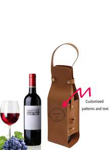 Wine Bag, Personalized Wine Tote, Halloween,Halloween Decorations Pumpkins,Witches,Ghosts,Skeleton,Themed Parties,Leather Engraved Wine Bag, Gifts For Wine Lovers, Corporate Gifts,Custom High-End Leather Wine Storage Bag, Thanksgiving Day Gift, Harvest Festival, Family Dinner