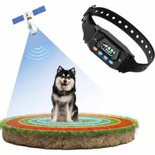 Wireless Dog Fen GPS Dog Collar Fen System  Electric Fen For Dogs With Open Area/Outdoor, Adjustable 339999 Yd Radius,(No) Static Modes, Use For Medium/Large Dogs Not For Small Dogs - 1+領+++黑色 - 查看 1