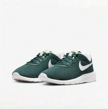 Nike Zapatillas de running para niños TANJUN, con amortiguación, absorción de impactos, durables, transpirables y ligeras - Verde Oscuro - Ver 3