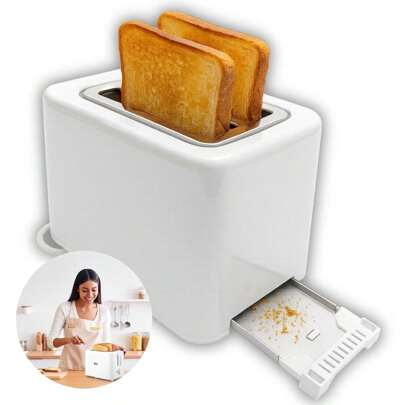 Torradeira Elétrica de Pão com Coletor de Migalhas e Controle de Torragem 6 Níveis 110V OU 220V Inox 600W Potente