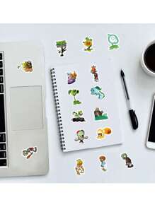 ملصقات أشكال كرتونية من لعبة نباتات ضد الزومبي، ملصقات لشخصيات البازوكا والشمسية، ملصقات DIY للألغاز والألعاب المصغرة، ملصقات مقاومة للماء كهدايا لأعياد الميلاد والمناسبات، ملصقات لتزيين الحقائب والأجهزة المحمولة والزجاجات - متعدد الألوان - مشاهدة 8