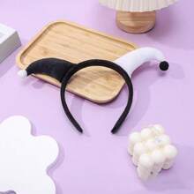 1 件欧美时尚万圣节面料小丑头带，独特搞笑派对舞蹈表演照片道具 - 彩色 - 查看 16