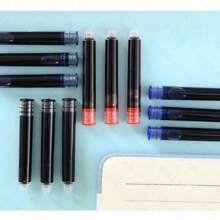 50 szt. wkładów atramentowych o średnicy 3,4 mm do piór wiecznych, średnica 3,4 mm, dostępne kolory: czarny, niebieski, czerwony, do artykułów szkolnych, na powrót do szkoły