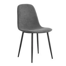 MUUOKY Modern Dining Room Chairs Set Of 6, Linen-Cotton Dining Chair Set - Six Pieces In Dark Gray For Dining Room Kitchen Living Room, Office, Apt, Kitchen Table, Easy To Clean, Easy To Assembly, Home Decor - Màu xám đen - Xem 10