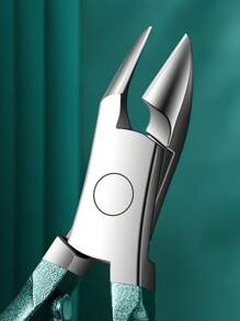 1 件装趾甲钳适用于厚嵌甲宽口防滑长柄趾甲刀修剪器双头死皮铲套装