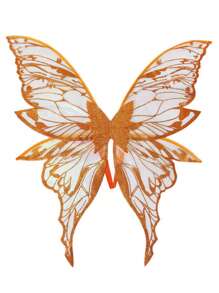 1 件/4 件大号金属蝴蝶翅膀，万圣节仙女翅膀派对服装道具，各种节日的理想选择