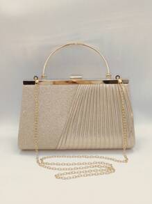 1 件褶皱闪光女士晚宴手提包