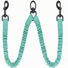1pc 360° Swivel Dog Leash, Anti-, Shock Absorbing Reflective Elastic Leash, Comfortable For Walking 2 Dogs