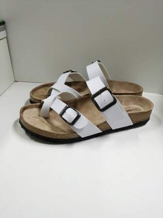 Sandálias Mule com Sola de Cortiça Macia e Palmilha Confortável, Sapatos Masculinos e Femininos para Caminhada na Praia e no Verão