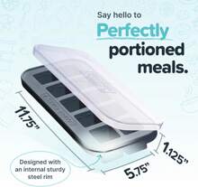 2 Tbsp Silicone Freezer Tray With Lid - Easy Meal Prep Container And Kitchen Storage Solution - Silicone Mold For Soup And Food Storage - Charcoal – 1-Pack,9832655