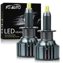TOAUTO 2 件 H1 H7 LED 汽车大灯灯泡 H11 80W 28000LM 灯 HB3 9005 HB4 9006 Hir2 Turbo 双 LED 适用于投影式镜头汽车雾灯